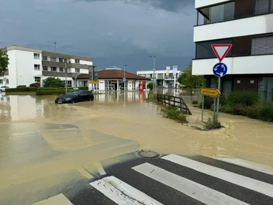 Hochwasser Ortsmitte