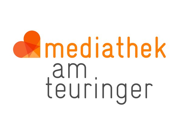 Logo Mediathek am Teuringer: Schriftzug mit orangenem Herzen.